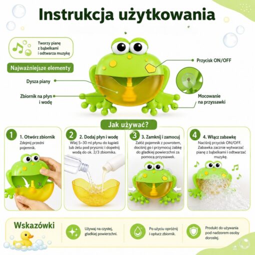 WOOPIE automatinė putų mašina voniai su melodijomis
