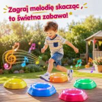 WOOPIE interaktyvūs balansavimo akmenys su šviesomis ir garsais