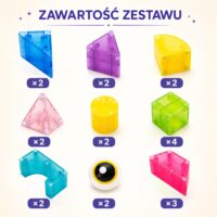 WOOPIE magnetiniai 3D blokai su akytėmis kūrybiniams gyvūnėliams