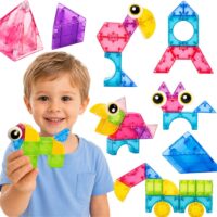 WOOPIE magnetiniai 3D blokai su akytėmis kūrybiniams gyvūnėliams