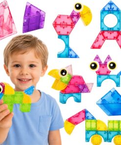 WOOPIE magnetiniai 3D blokai su akytėmis kūrybiniams gyvūnėliams