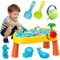 WOOPIE vandens ir smėlio stalas su pirato vairu (8 priedai)