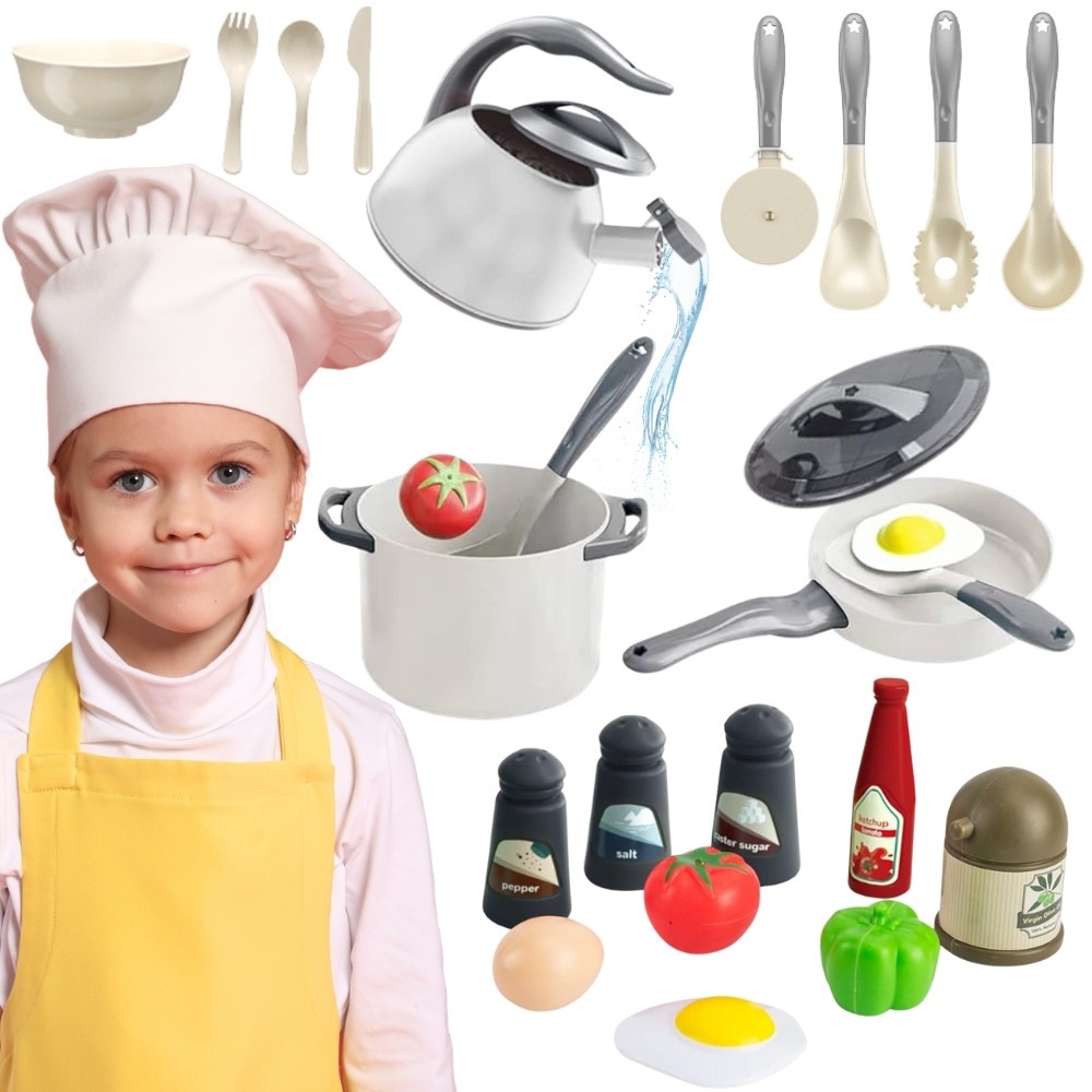WOOPIE virtuvės indų ir maisto produktų rinkinys vaikams