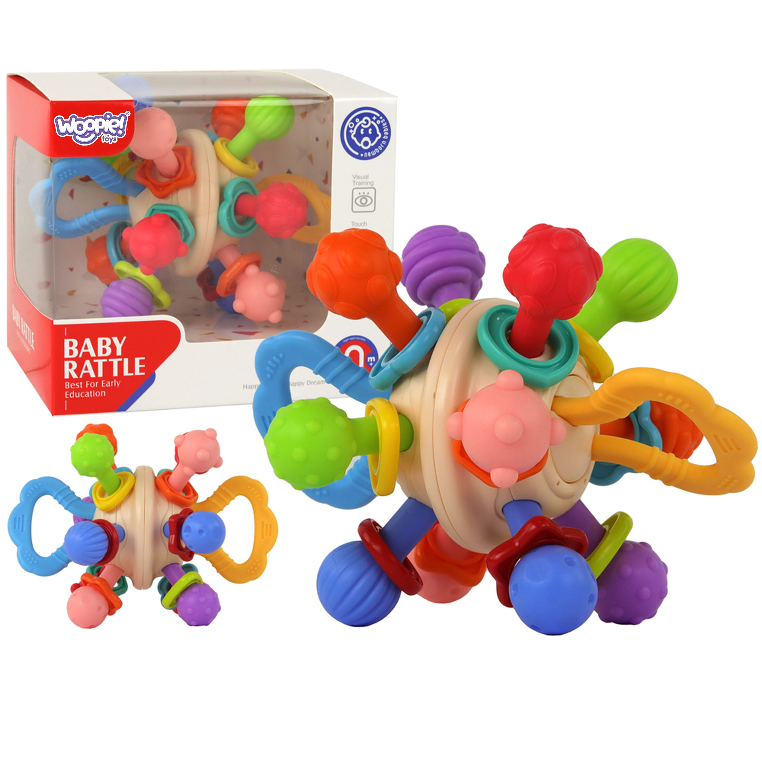 WOOPIE „Ball Rattle“ – kamuoliuko formos barškutis–kramtukas kūdikiams WOOPIE „Ball Rattle“ – kamuoliuko formos barškutis–kramtukas kūdikiams