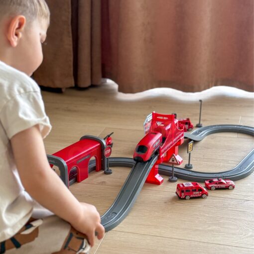 WOOPIE „Pendolino“ elektrinis traukinio rinkinys „Gaisrinė“