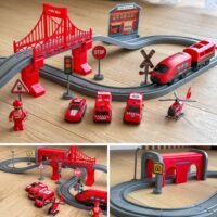 WOOPIE „Pendolino“ elektrinis traukinio rinkinys „Gaisrinė“