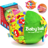 WOOPIE „Soft Sensory Ball“ – minkštas sensorinis kamuoliukas kūdikiams