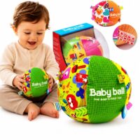 WOOPIE „Soft Sensory Ball“ – minkštas sensorinis kamuoliukas kūdikiams