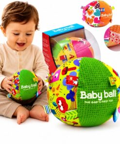 WOOPIE „Soft Sensory Ball“ – minkštas sensorinis kamuoliukas kūdikiams