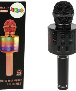 WS‑858 belaidis karaoke mikrofonas su garsiakalbiu ir įrašymu