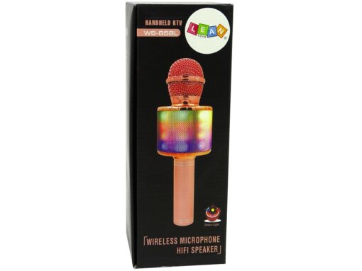 WS‑858 belaidis karaoke mikrofonas su garsiakalbiu ir įrašymu