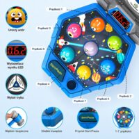 Whack-A-Mole 3 žaidėjų elektroninis arkadinis žaidimas su plaktukais