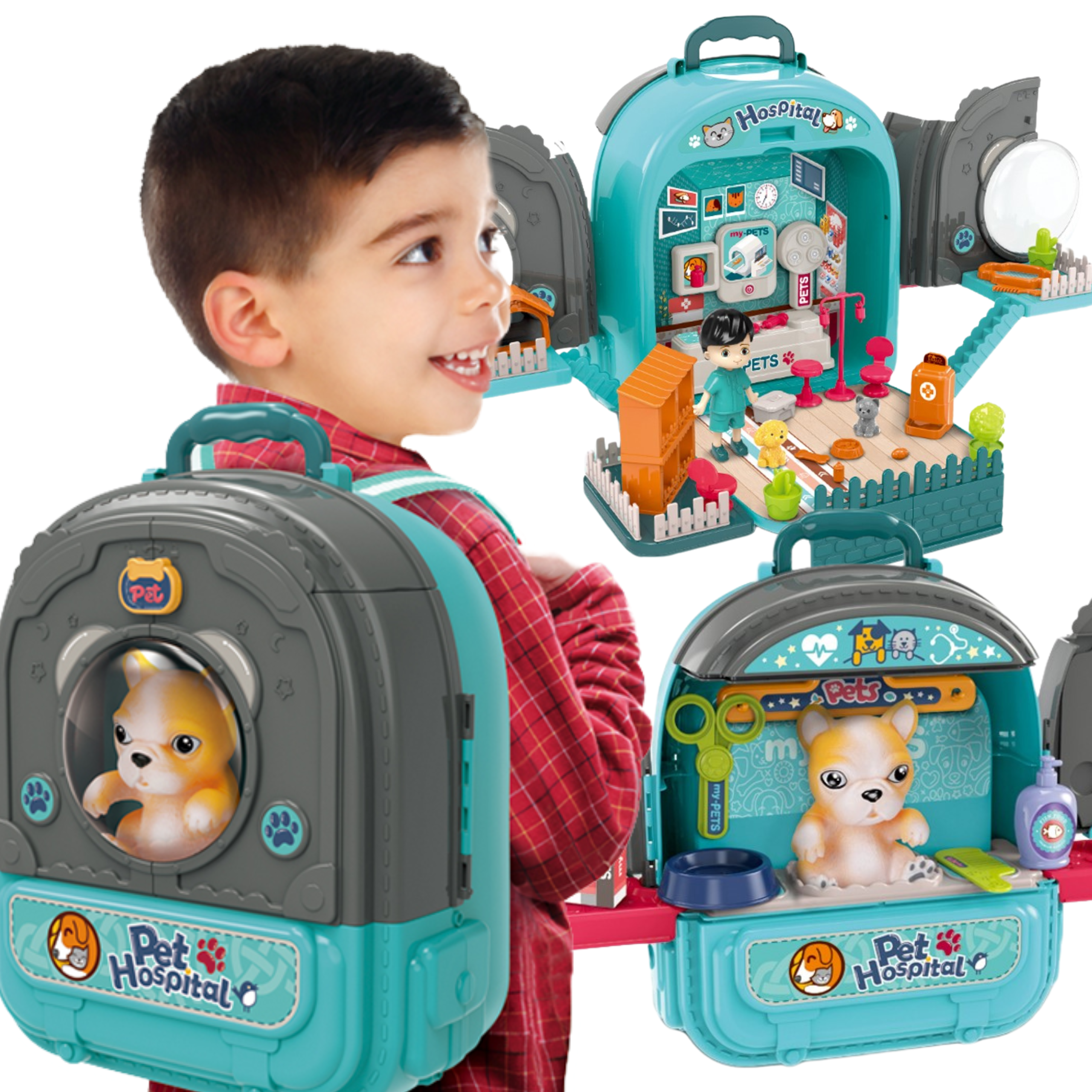 Woopie 3-&uuml;hes nukumaja ja kutsikahoolduskomplekt seljakotis (3+)
