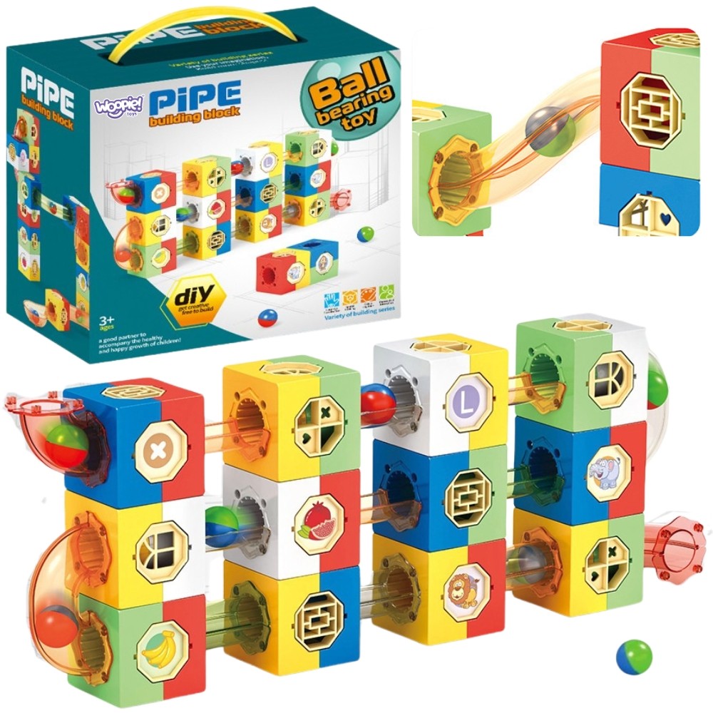 Woopie 3D ehitusklotsid kulodroomiga - loominguline 96-osaline komplekt