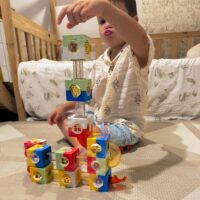 Woopie 3D konstrukciniai kaladėliai su kulodromu – kūrybinis 96 dalių rinkinys