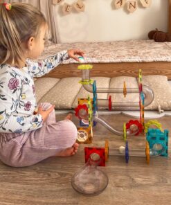 Woopie 3D magnetinės kaladėlės „Rutuliukų trasa“ (113 el.)