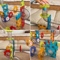 Woopie 3D magnetinės kaladėlės „Rutuliukų trasa“ (113 el.)