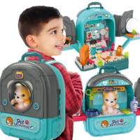 Woopie 3‑in‑1 lėlių namelis ir šuniuko priežiūros rinkinys kuprinėje (3+)