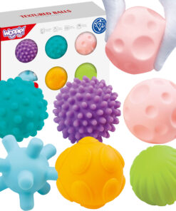 Woopie Baby 6 minkštų sensorinių kaladėlių rinkinys