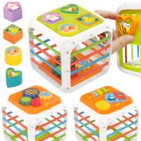 Woopie Baby Montessori elastingas sensorinis kubas 4in1
