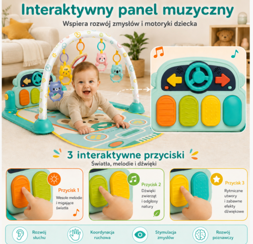 Woopie Baby edukacinis kilimėlis su pianinu