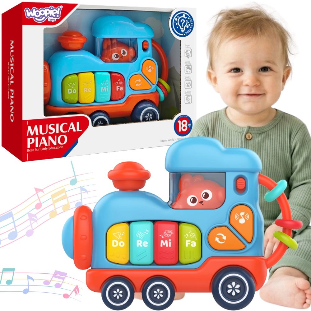 Woopie Baby muzikinė lokomotyvėlė–pianinas