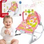 Woopie Baby rožinis supamas gultukas su vibracija