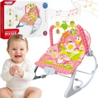 Woopie Baby rožinis supamas gultukas su vibracija