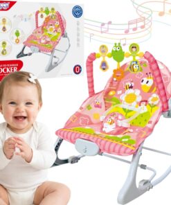 Woopie Baby rožinis supamas gultukas su vibracija
