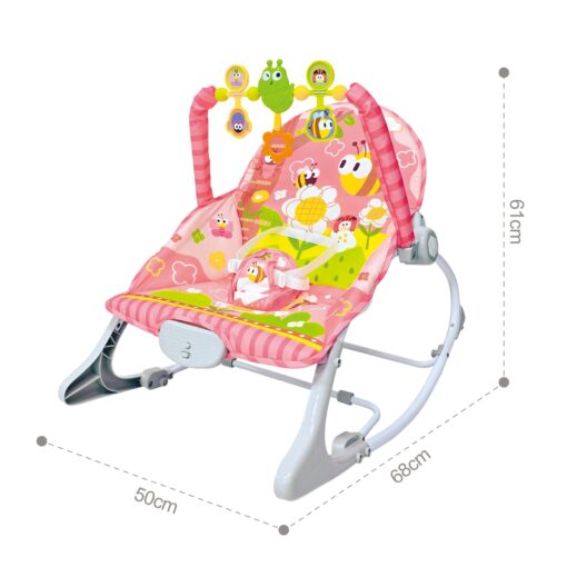 Woopie Baby rožinis supamas gultukas su vibracija