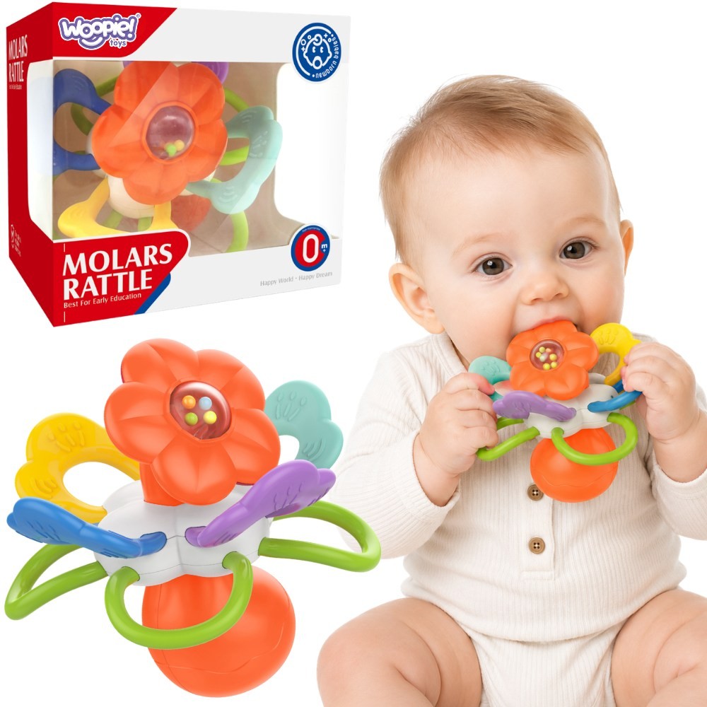 Woopie Baby sensorinė barškutis–kramtukas ‘Gėlė’ Woopie Baby sensorinė barškutis–kramtukas ‘Gėlė’