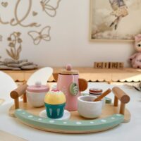 Woopie Green medinis arbatos rinkinys su pasteliais aksesuarais