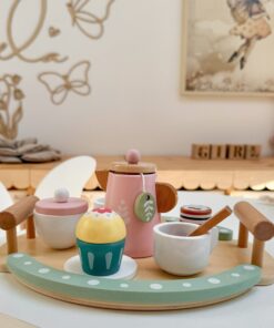 Woopie Green medinis arbatos rinkinys su pasteliais aksesuarais