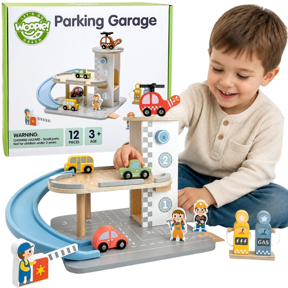 Woopie Green medinis daugiaaukštis parkingas su spiraline trasa