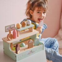 Woopie Green medinis ledų stendas su magnetiniais kaušeliais ir aksesuarais