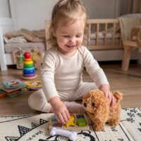 Woopie Mini Plush Pet interaktyvus šuniukas – Pudelis arba Haskis