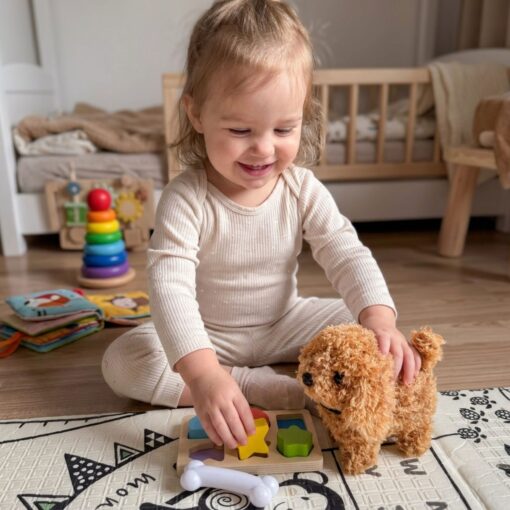 Woopie Mini Plush Pet interaktyvus šuniukas – Pudelis arba Haskis