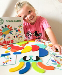 Woopie Montessori medinė dėlionė „Smegenų treniruotė“ – 55 el.