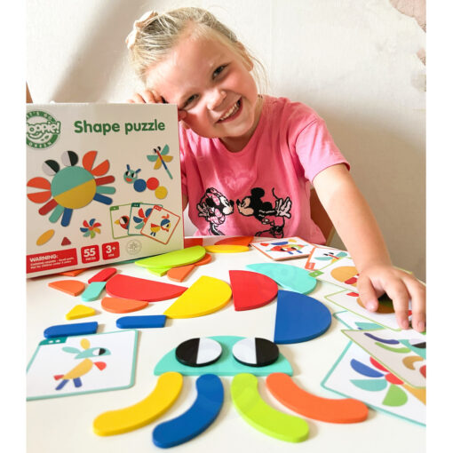 Woopie Montessori medinė dėlionė „Smegenų treniruotė“ – 55 el.