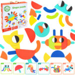 Woopie Montessori medinė dėlionė „Smegenų treniruotė“ – 55 el.