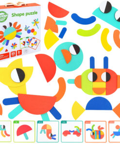 Woopie Montessori medinė dėlionė „Smegenų treniruotė“ – 55 el.
