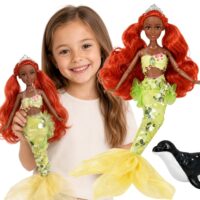 Woopie ROYAL lėlė EMI – 30 cm undinėlė su blizgančia uodega ir fokiuku
