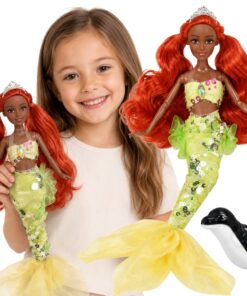 Woopie ROYAL lėlė EMI – 30 cm undinėlė su blizgančia uodega ir fokiuku