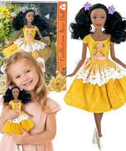 Woopie ROYAL lėlė Emi – 32 cm klasikinė mados dama su geltona suknele
