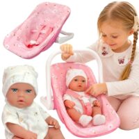 Woopie Royal minkšta lėlė bobas su rožiniu nešiokliu