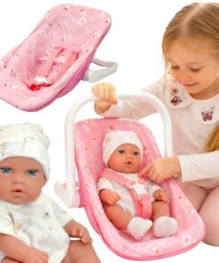 Woopie Royal minkšta lėlė bobas su rožiniu nešiokliu