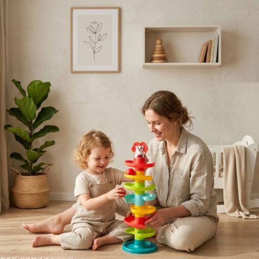 Woopie Spiral Tower – spiralinis kamuoliukų bokštas