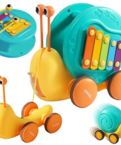 Woopie daugiafunkcis traukiamas šliužas su cimbolais ir mini autuku