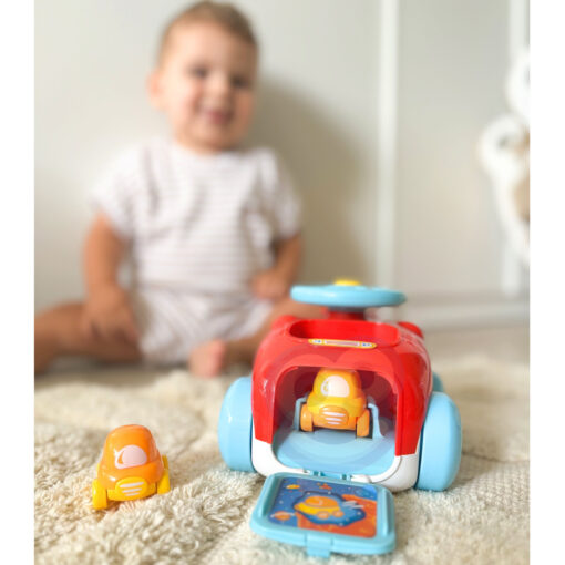Woopie didelis automobilis su katapulta + 2 mini mašinėlės