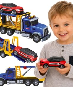 Woopie didelis automobilių transporterio sunkvežimis 1:14 su sportiniu automobiliu